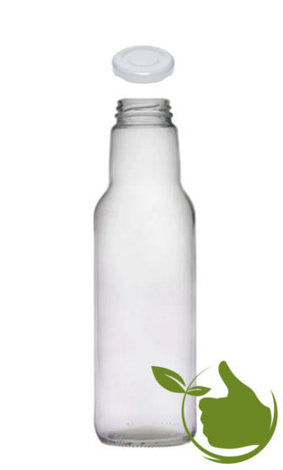 Glass juice bottle 750 ml (cap gold) - Sustainable lifestyle