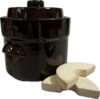 Mini fermentatiepot 1 liter (Bruin/Modern) met verzwaringsstenen