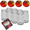 Glazenpotten 900 ml met twist-off deksel (Gemengd fruit) 8 stuks