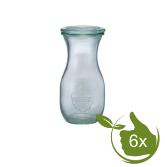 6 x Weck SAP fles met deksel (290ml) 1/4L 