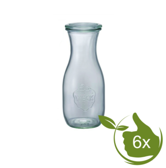 6 x Weck SAP fles met deksel (530ml) 1/2L 