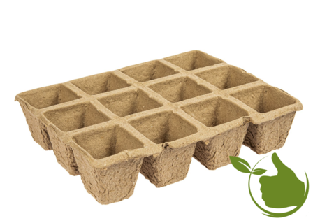 Papieren potjes 12 per tray  4.5x5x4.5cm 30 stuks