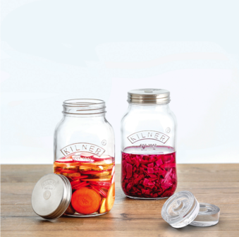 Kilner set om te fermenteren met 2 potten van 1 Liter