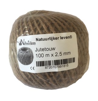 Jute touw 100 meter x 2,5 mm