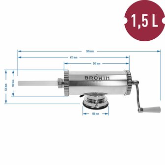 Worstmaker horizontaal 1,5kg