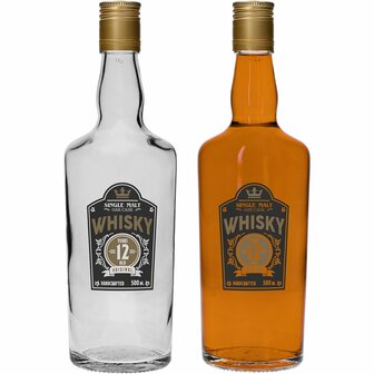 Glazenfles &quot;Whisky&quot; 500ml