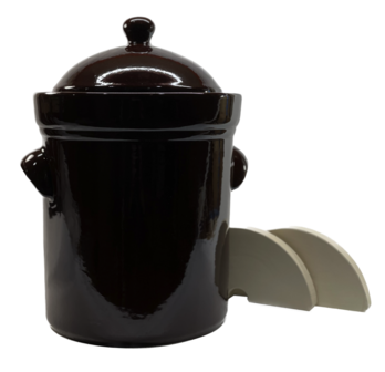 Zuurkoolpot 15 liter (Bruin/Buik model)