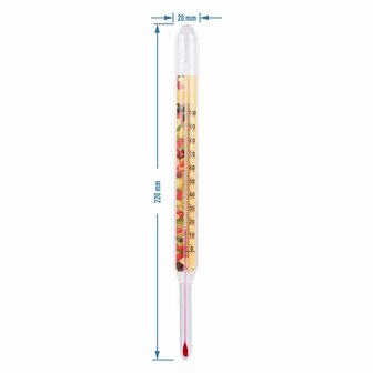 Liquid thermometer glass 23 cm - Sustainable lifestyle