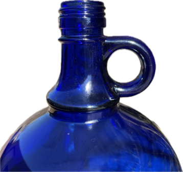 Fles 2 L Azure blauw met oor