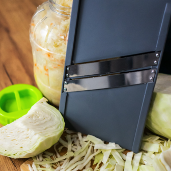 Plastic Mandoline or Cabbage Slicer 2 Blades 36 cm x 16.5 cm x 1.5 cm