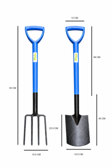 Natuurlijker leven spitspade en spitvork