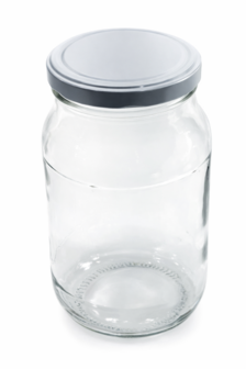 Glazenpot 1.7 liter met witte deksel