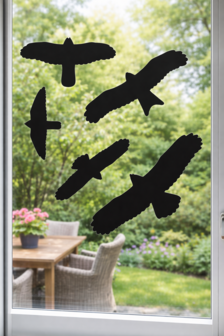 Vogelbeschermende raamstickers