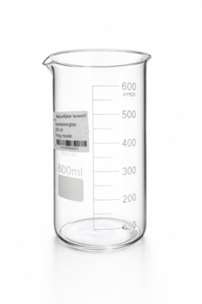 Bekerglas 600ml hoog model