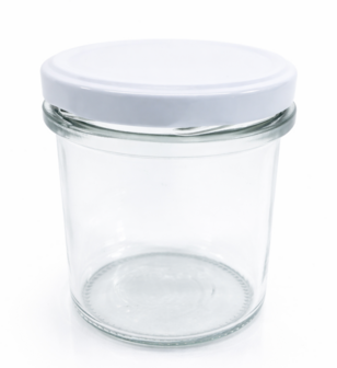 Jampotten 346 ml met twist-off deksel wit (6 stuks)