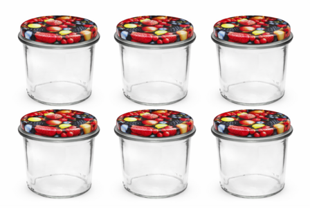 Jampotten 346 ml met twist-off deksel (bessen) 6 stuks