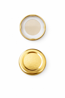 Twist-off deksel 43 mm goud 10 stuks