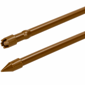 Stalen tuinpaal met coating en bamboevorm - 90 cm x 8 mm