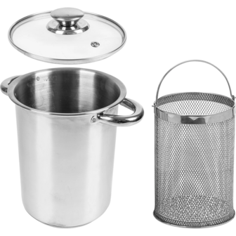 Multifunctionele pan met mand en hammaker