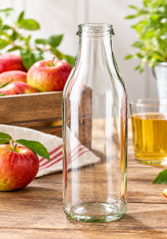 Glazen fles 1000 ml &ndash; geschikt voor pasteurisatie en voedselbewaring