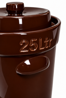 Zuurkoolpot 25 Liter Bruin Modern