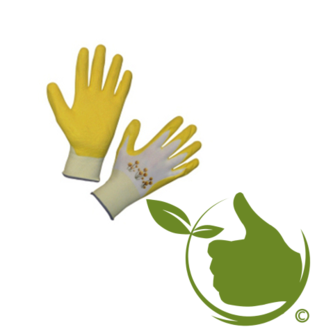 Handschoen Garden Care geel mt.8 (uni)
