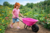 Natuurlijker leven Kinderkruiwagen Roze metaal/kunststof