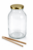 Glazen Pot 3 liter -inclusief deksel & houtentang