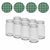 Canning jars 900 ml with twist-off lid green / white block design 8 pieces