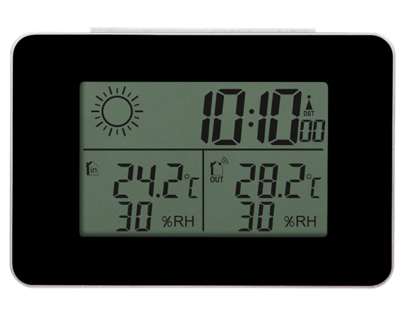 RCC weerstation - thermometer / hygrometer met klok