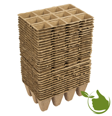 Papieren potjes 12 per tray  4x4x4.5cm 30 stuks