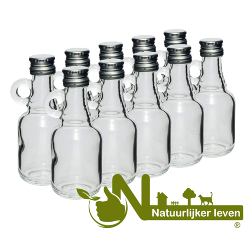 Mini glazenflesjes shotje40ml (10 stuks)