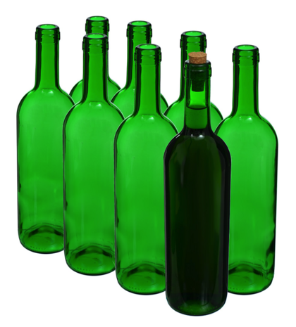 Wijnflessen 0,75 liter in Groen