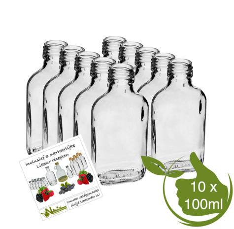 Glazenflesjes Drupke 100ml (10 stuks)