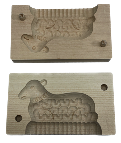 Easter Lamb Wood Butter Mold