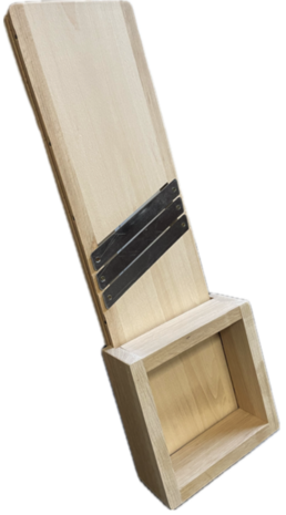 Houten mandoline of koolsnijder 65 x 17 cm met geleider