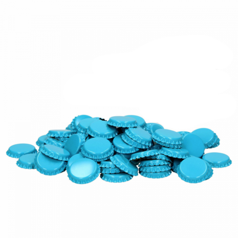 Kroonkurken licht blauw 26mm 100 stuks