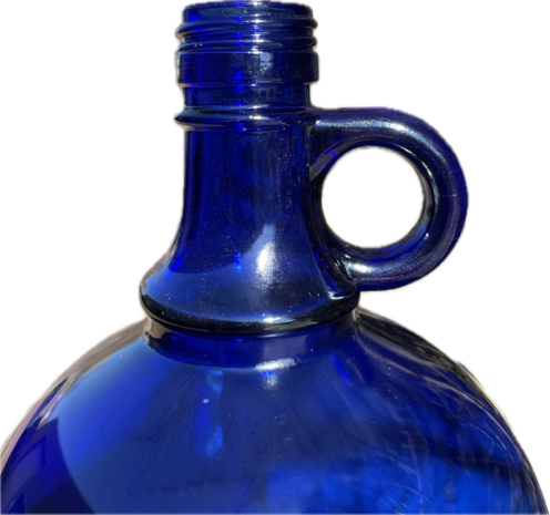 Fles 2 L Azure blauw met oor