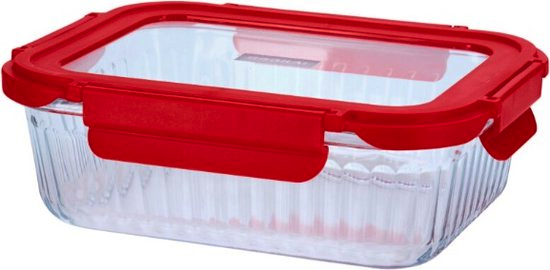 Cookai Ovenschaal Rood 370ml met glazendeksel