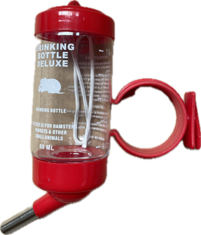 Drinkfles 80ml voor o.a hamsters en muizen