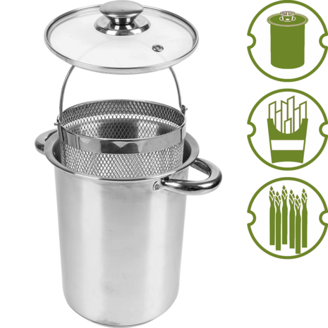 Multifunctionele pan met mand en hammaker