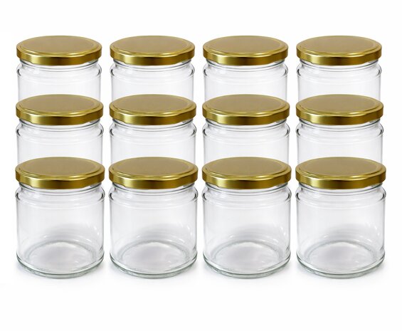 Glazen potjes 210ml 12 stuks