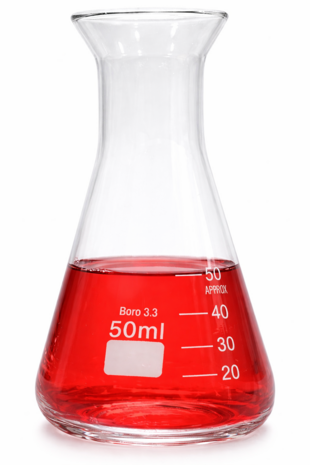 Natuurlijker leven Erlenmeyer 50 ml gegradueerd hittebestendig