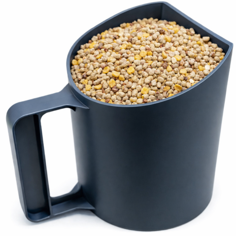 Natuurlijker leven voerschep 1kg (bekermodel) GRIJS