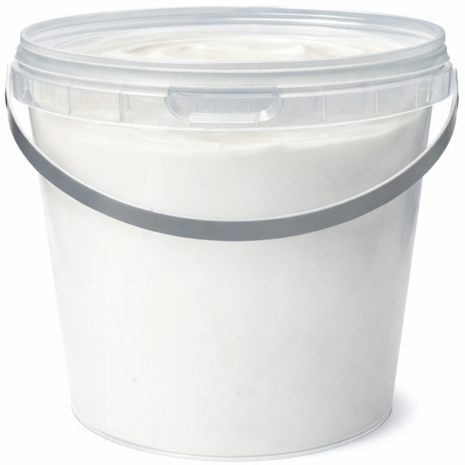Kunststof emmertje 2.5 liter met deksel 5 stuks