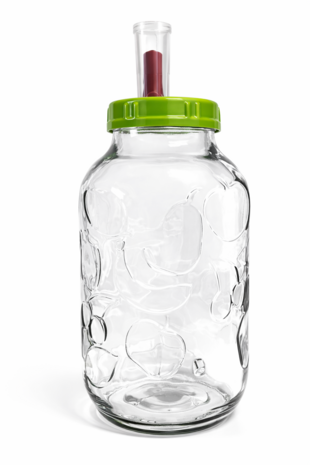 Glazenpot 5 liter met deksel en waterslot