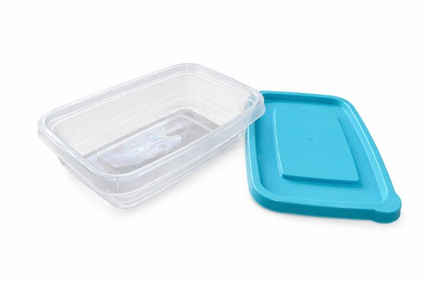 Set van 3 Kunststof Bewaarbakjes met Deksel &ndash; 1020 ml