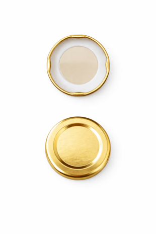 Twist-off deksel 43 mm goud 10 stuks