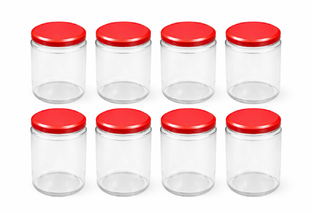 Inmaakpotten 500 ml met twist-off deksel (Bordeaux) 8 stuks