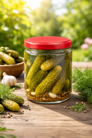 Inmaakpotten 500 ml met twist-off deksel (Bordeaux) 8 stuks